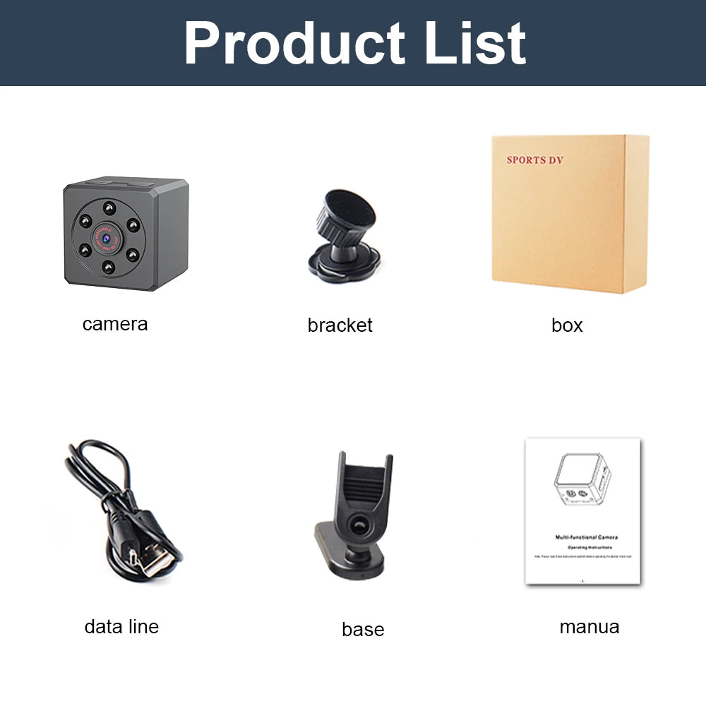 Mini Camera MD18 Action Sports Cameras Video Body Mini Camera 1080P Outdoor Security Sport DV Cam