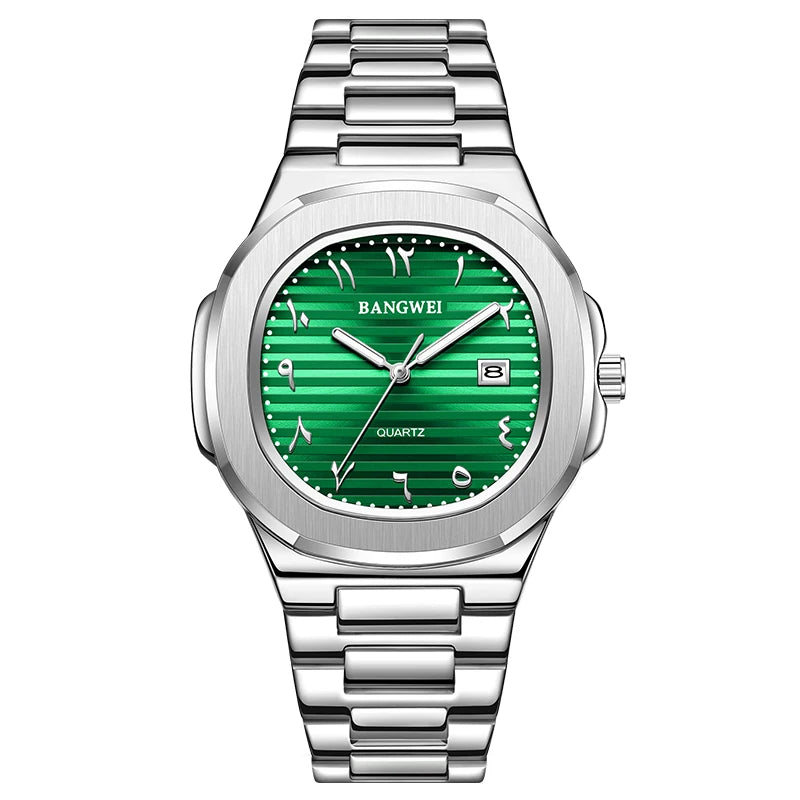 LIGE BW8821 Wholesale Black Arabic Dial Waterproof Men Wristwatch Stainless Steel Calendar Quartz Luminous Watch for Man Relojes