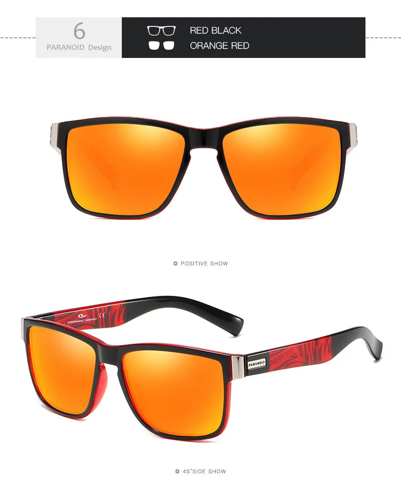 Cycling Fishing Sunglasses Men's HD Polarized Driving Sunglasses Wholesale P1518 Paranoid Hot Sale Sports Sport Glasses Men PC