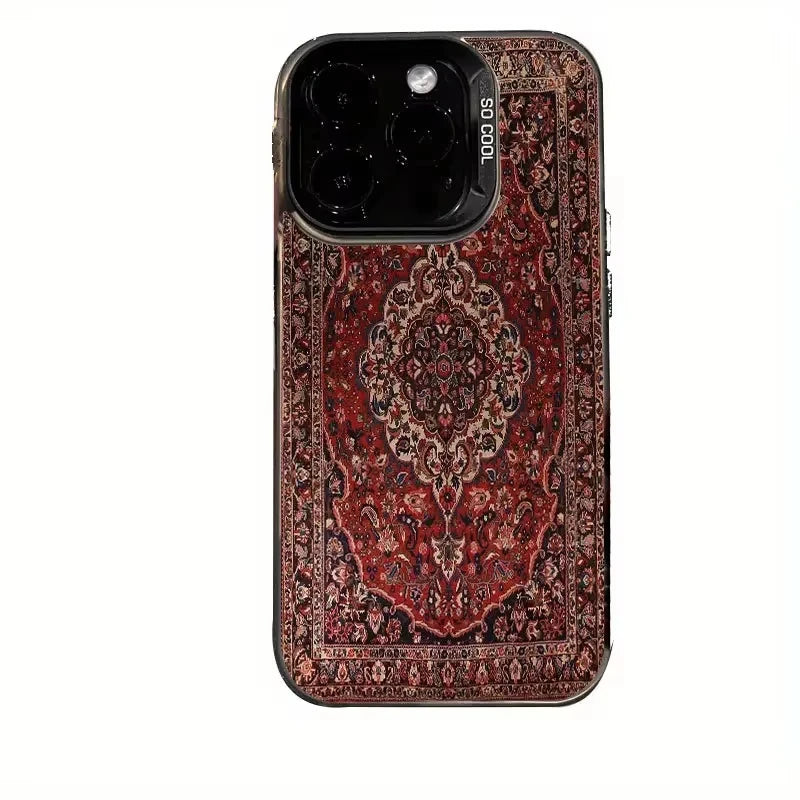 Phone Case For iPhone 17 16 15 13 11 12 14 Pro Max X XS XR se 2022 7 8 16 Plus Nordic Retro American Ethnic Patterns Back Cover