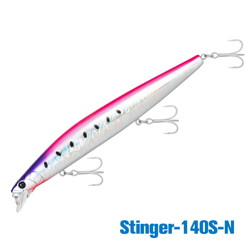 Minnow Sea Fishing Lure STINIGER 140mm 26g Piston Weight Ultra Long Casting Seabass Inshore Hard Baits