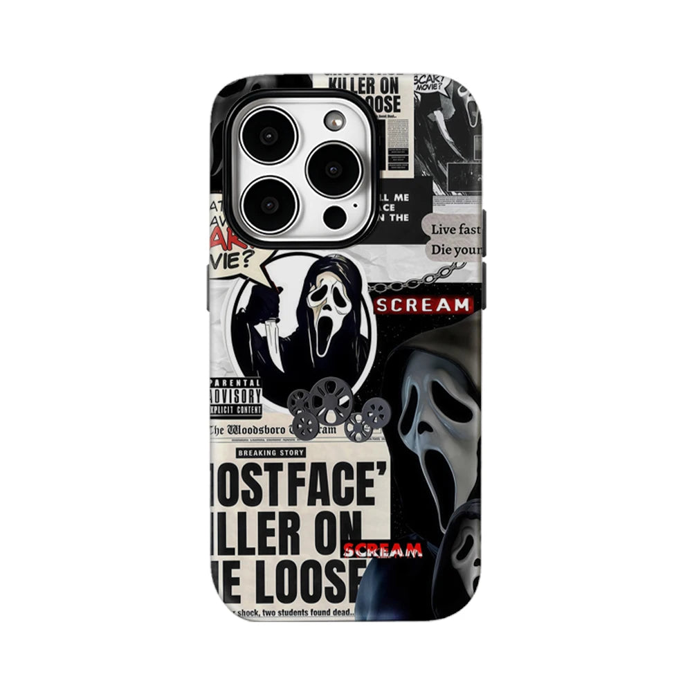 Scream Halloween IPhone17 Must-Haves Phone Case for IPhone 17 16 15 14 13 12 11 Pro Max Plus Double-layer Back Cover