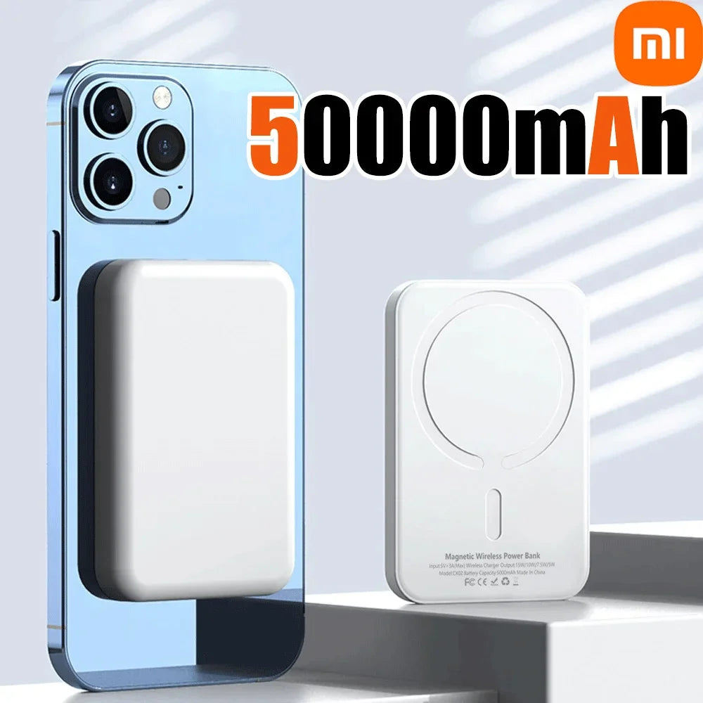 Xiaomi 500000mAh Magnetic Power Bank 25W Wireless Fast Charger Portable Large Capacity with Magsafe for iPhone Samsung