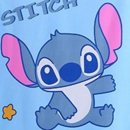 2025 Spring Summer 2pcs/set Stitch Homewear Pajamas for Kids Baby Soft Milk Silk Blue Anime Stitch Long Sleeve Sleepwear Sets - Japan 4 All