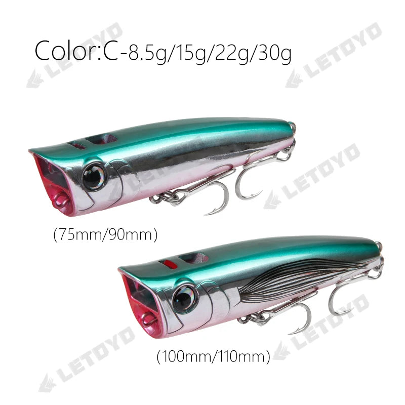 Popper 8.5-30g floating Rock pop Artificial Hard Baits for Bass Perch Pike Fishing Lure