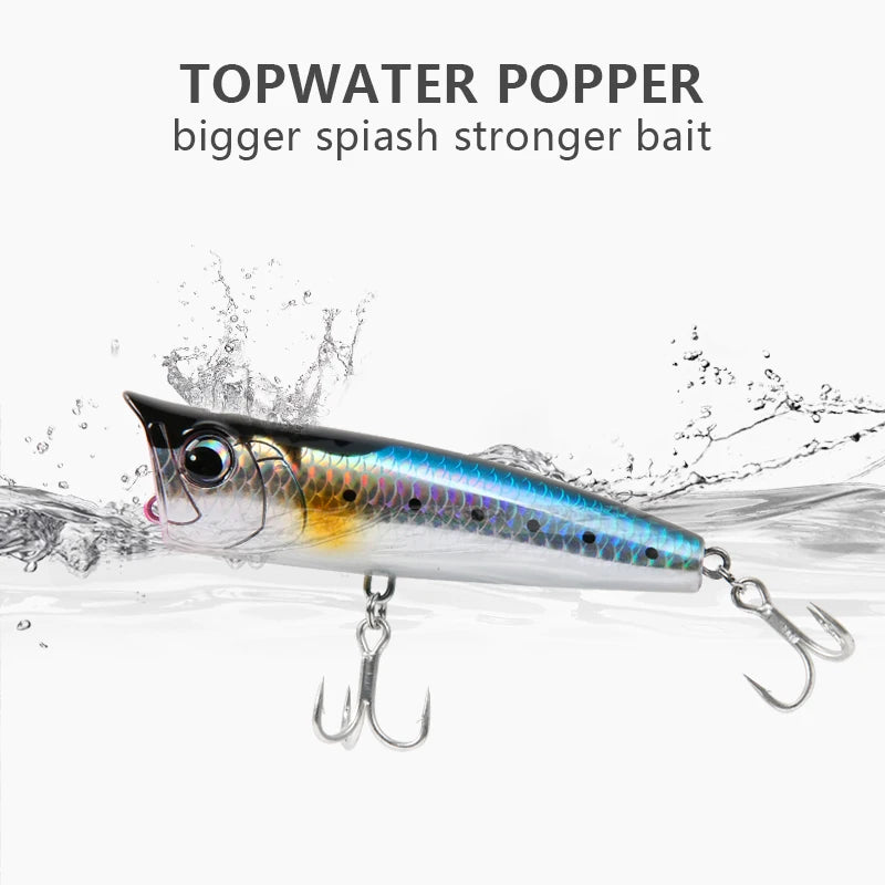 Popper 8.5-30g floating Rock pop Artificial Hard Baits for Bass Perch Pike Fishing Lure