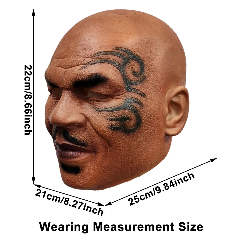 Mike Tyson Mask Man Boxing Champion Realistic Head Cover Fancy Dress Party Halloween Carnival Celebrity Cosplay Costume Props