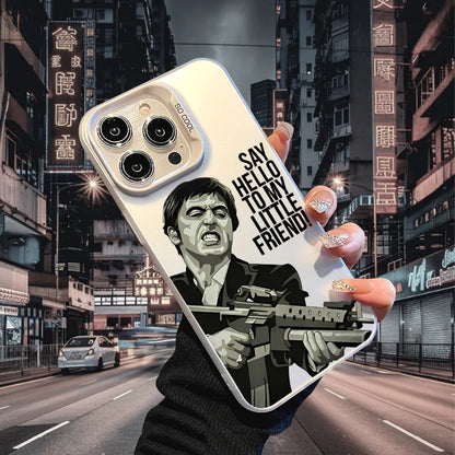 For iPhone 17 Air Gun Men Phone Case for iPhone 15 14 13 Pro 12 16 Pro Xs X XR Max Laser TPU+PC Cases Soft Back Cover-S644P2