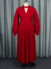 Long Lantern Sleeves Cut Out Maxi Curvy Women Pleated Dresses Plus Size
