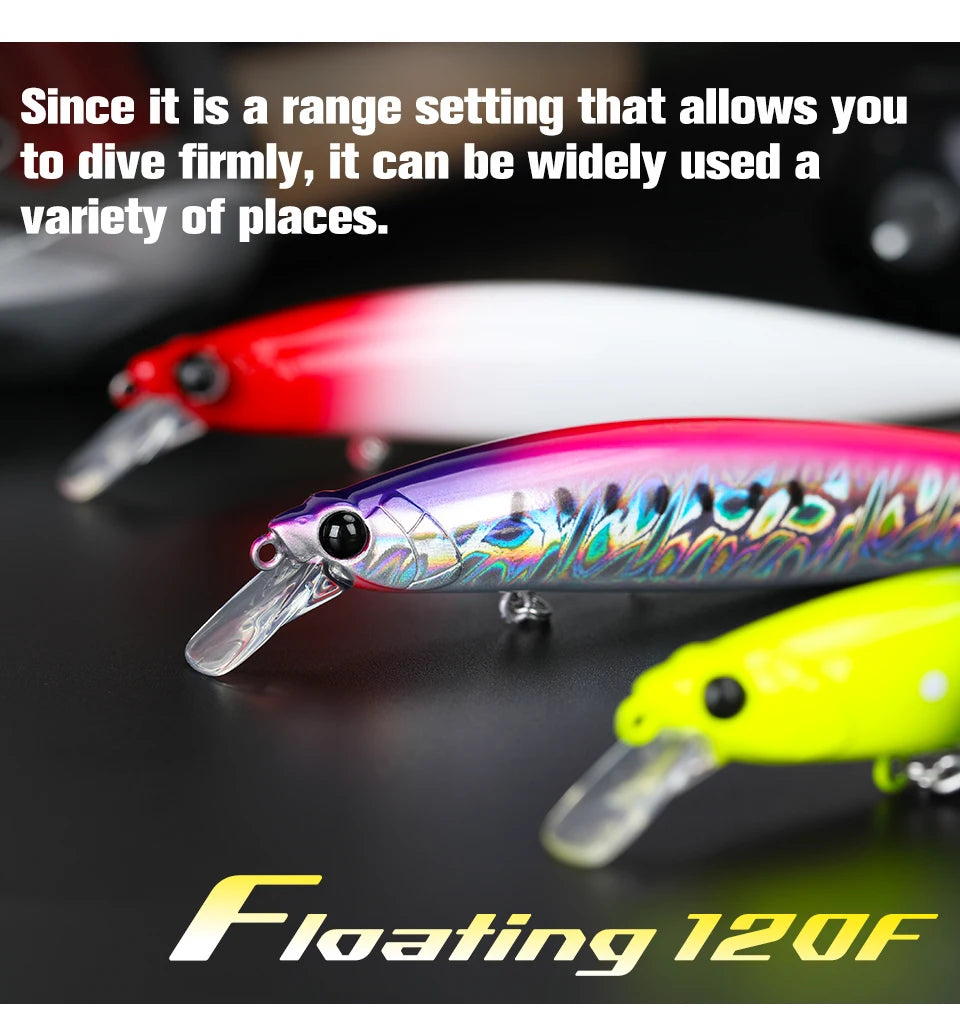 120F Ultra-long Casting Floating Saltwater Minnow 120mm 19g  Weight Artificial Bait
