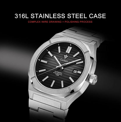 CADISEN Diver Watch Retro Luxury Sapphire MIYOTA 8215 German Designer Men Automatic Mechanical Watches 10Bar Waterproof Luminous