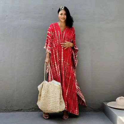 Beach Cover Up, Women Beach Kaftan Cotton Sarong Beachwear Dress Swimsuit Cover