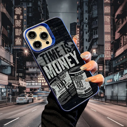 For iPhone 17 Air USD Dollar Phone Case for iPhone 15 14 13 Pro 12 16 Pro Xs X XR Max Laser TPU+PC Cases Soft Back Cover-S642P1