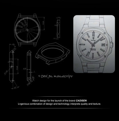 CADISEN Diver Watch Retro Luxury Sapphire MIYOTA 8215 German Designer Men Automatic Mechanical Watches 10Bar Waterproof Luminous