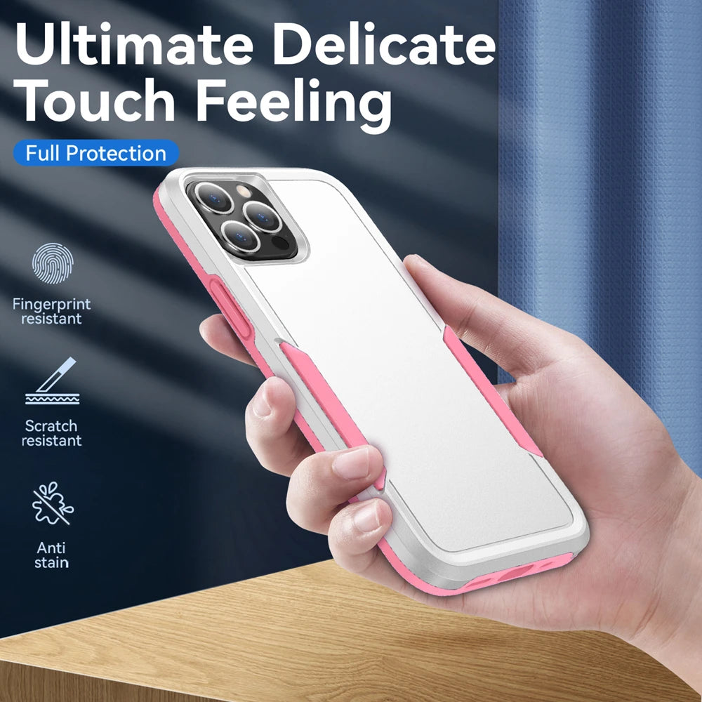 Heavy Duty Hybrid Armor Phone Case For iPhone 17 Air 16 15 13 11 14 Plus 12 Pro MAX Drop Protection Shockproof Hard Cover