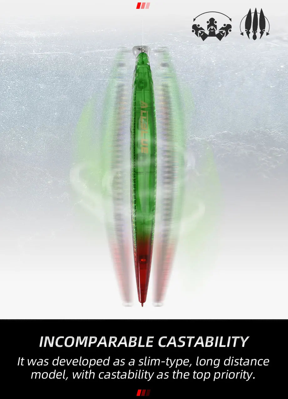 Sinking Minnow Longcast Jerkbait Fishing Lure 145mm 22G Off Shore Saltwater Sea Bass Artificial Bait Tackle