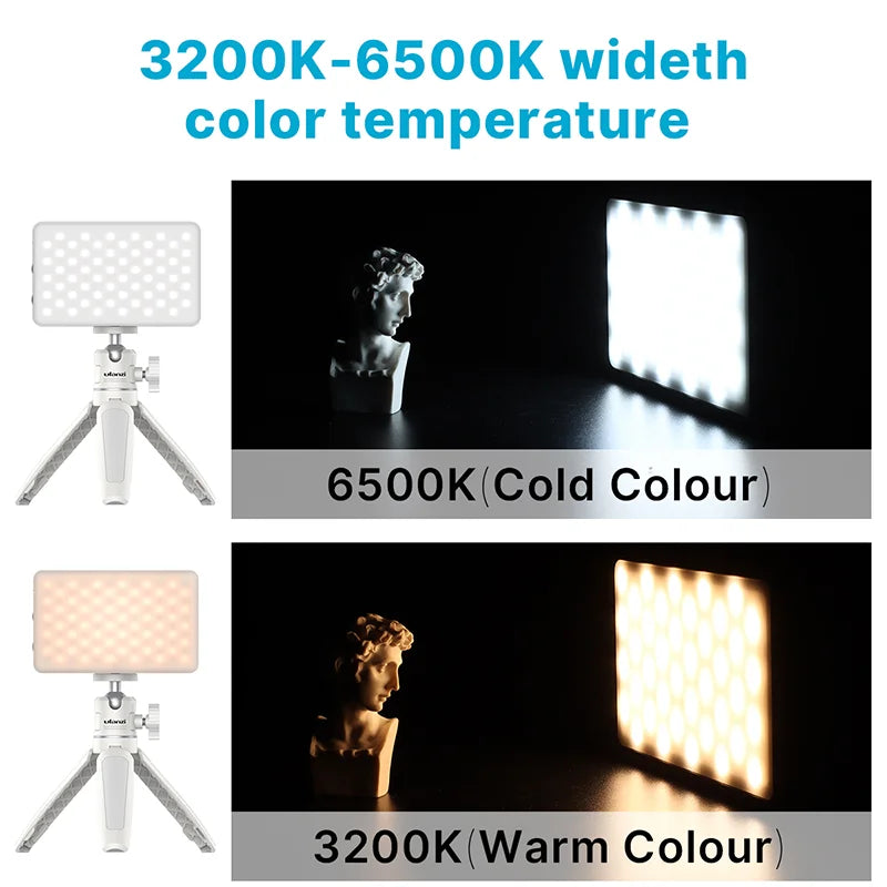Led Video Light 3200-6500K With Diffuser RGB Effect Camera Light Vlog Fill Light Photography Lighting Studio Lamp