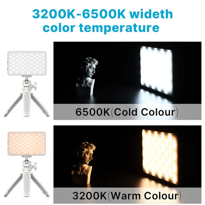 Led Video Light 3200-6500K With Diffuser RGB Effect Camera Light Vlog Fill Light Photography Lighting Studio Lamp