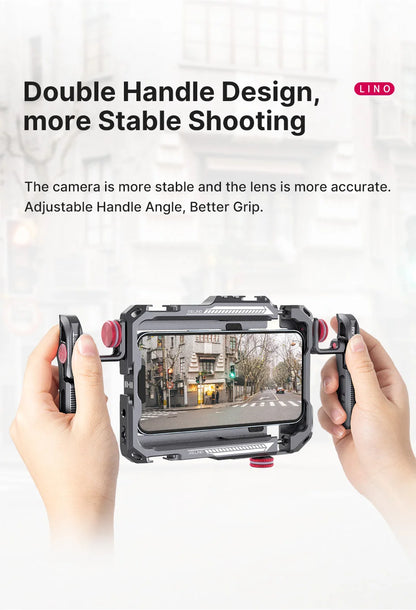 Phone Case Video Vlog Rig Handle For 5.4'' to 6.7'' iPhone X 11 12 13 14 Pro Max Android Phone Photography