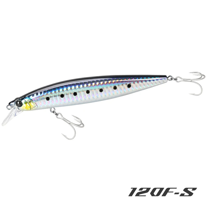 Floating Minnow 120mm 19g Long Casting Sea Fishing Lure STINGER  Center Of Gravity Hard Baits