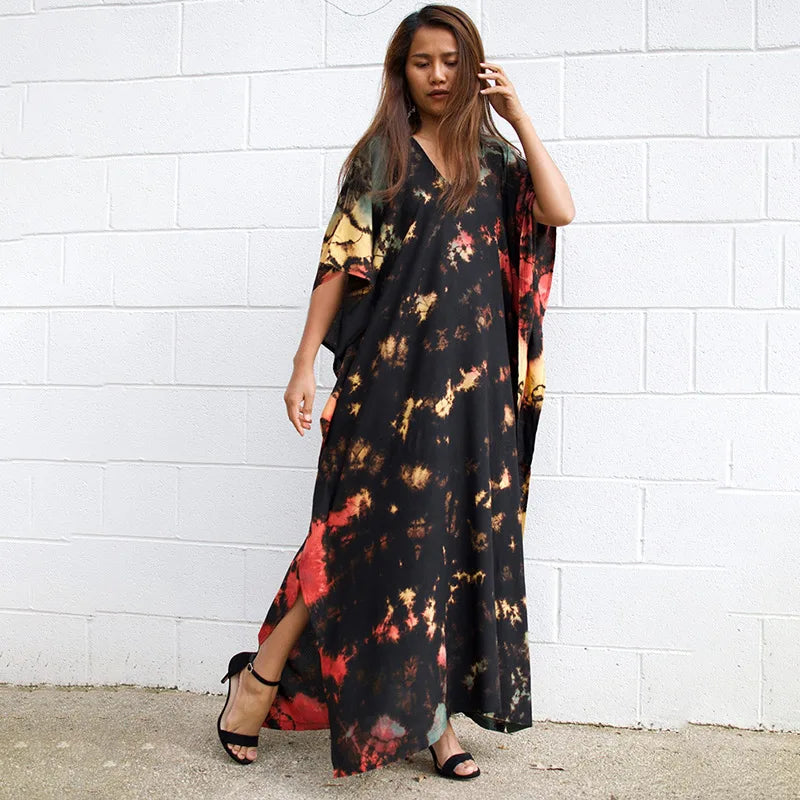 Beach Cover Up, Women Beach Kaftan Cotton Sarong Beachwear Dress Swimsuit Cover