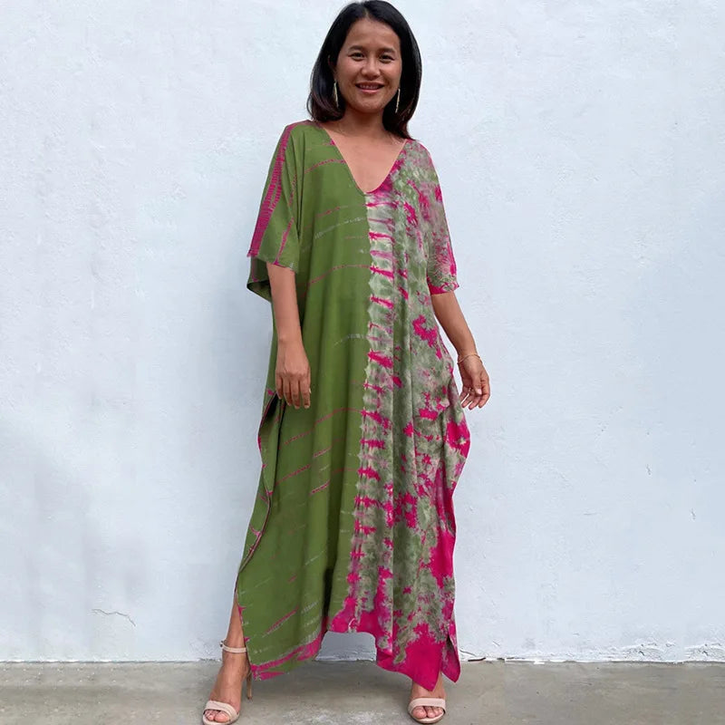 Beach Cover Up, Women Beach Kaftan Cotton Sarong Beachwear Dress Swimsuit Cover