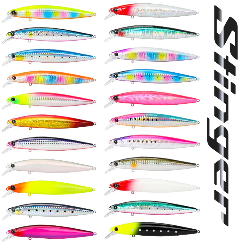 Floating Minnow 120mm 19g Long Casting Sea Fishing Lure STINGER  Center Of Gravity Hard Baits