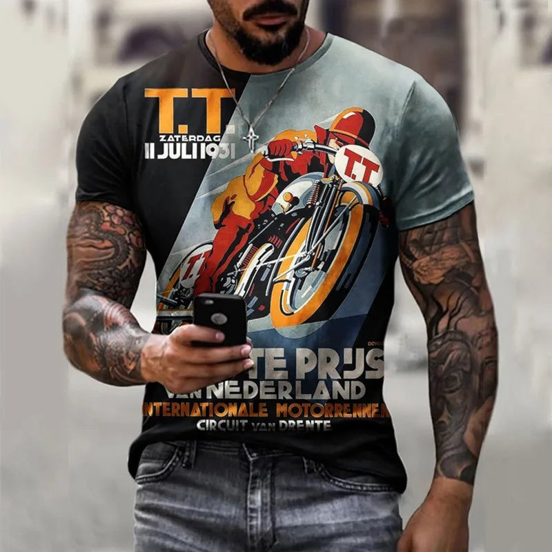Evertop Customized Oversized Tshirt Anime Print for Polo Camiseta Para Hombre OEM/ODM Personalizada Ropa