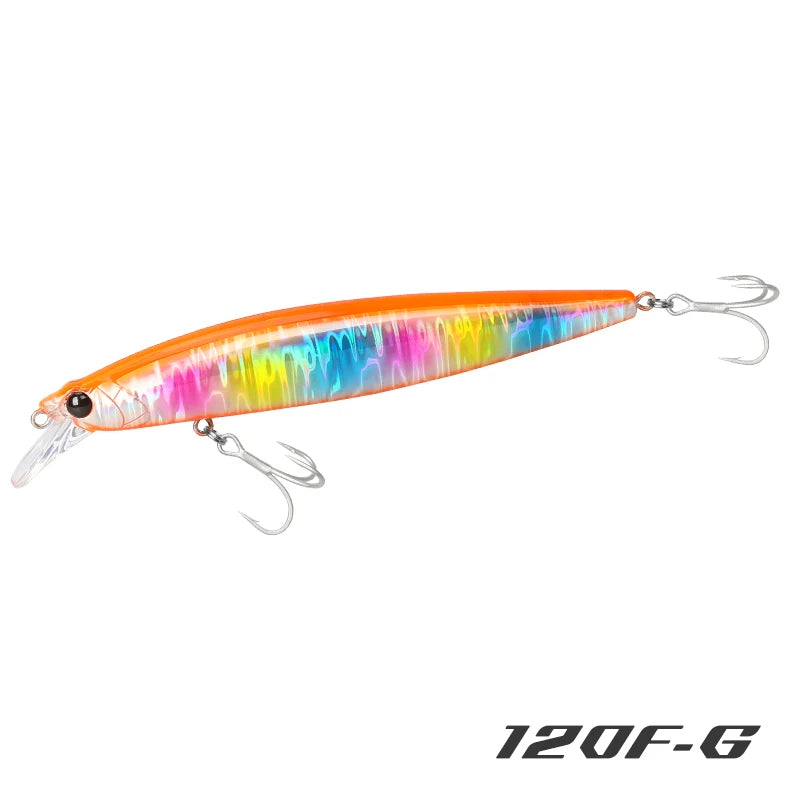 120F Ultra-long Casting Floating Saltwater Minnow 120mm 19g  Weight Artificial Bait