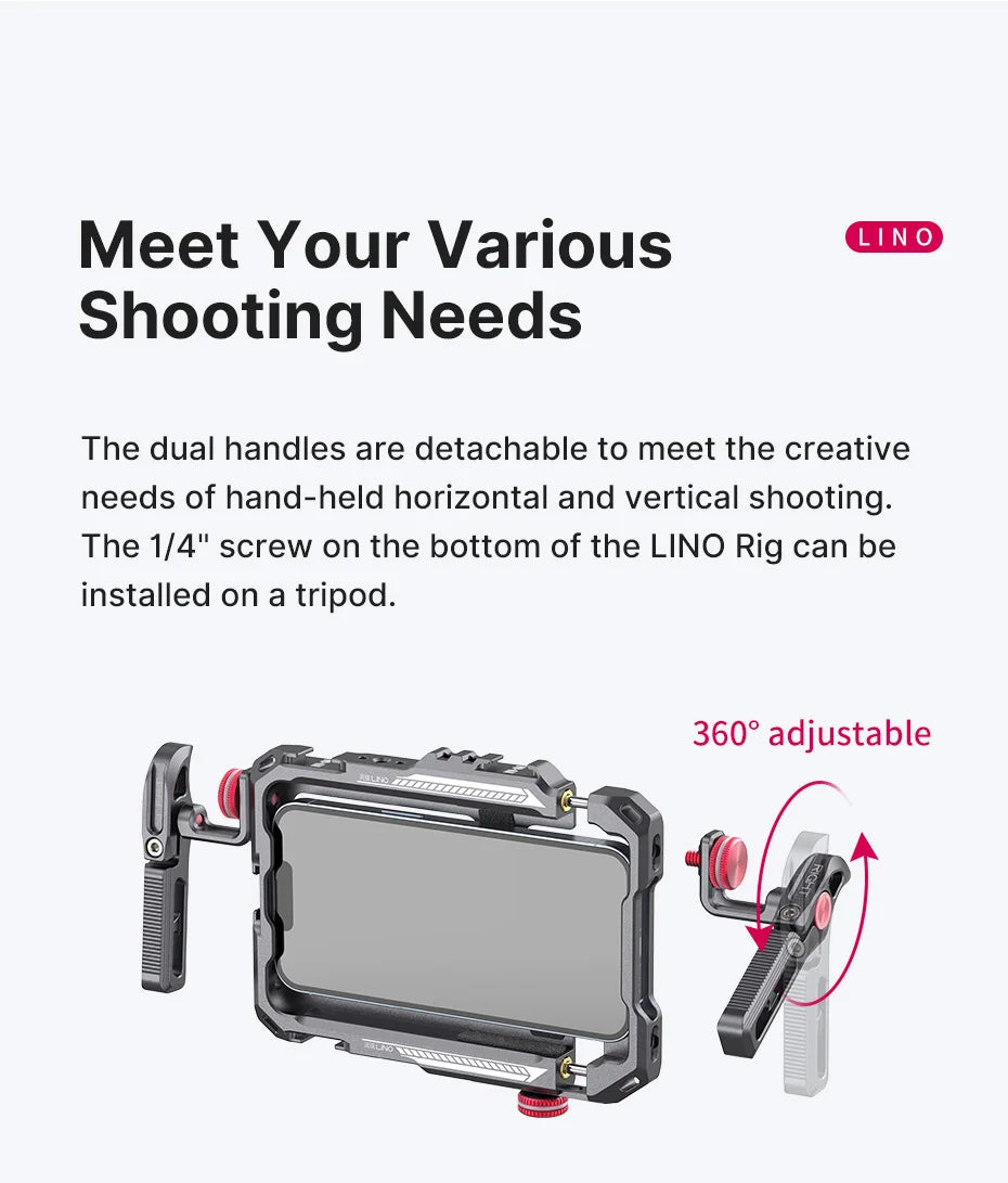 Phone Case Video Vlog Rig Handle For 5.4'' to 6.7'' iPhone X 11 12 13 14 Pro Max Android Phone Photography