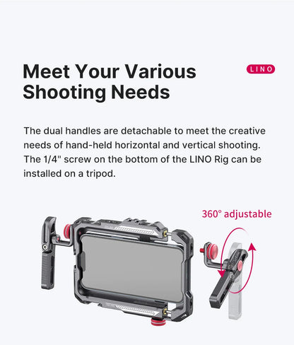 Phone Case Video Vlog Rig Handle For 5.4'' to 6.7'' iPhone X 11 12 13 14 Pro Max Android Phone Photography