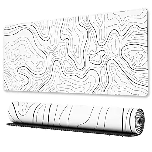 Large Gaming Mouse Pad With Stitched Edges Japanese Great Wave Anime Desk Mat  for Keyboard and Mouse Waterproof Customization