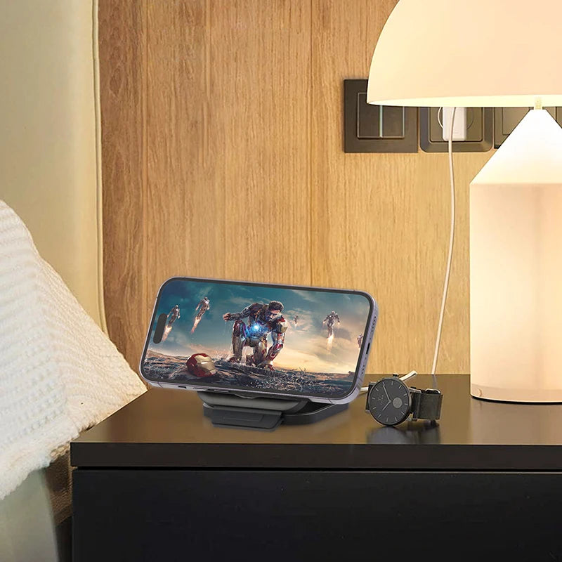 Wireless Charger Hot Sale ABS Light Holder for Travel Phone Table Z06