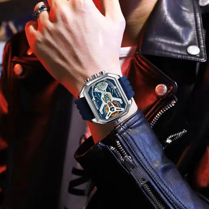 POEDAGAR E106 Calendar Quartz Watches Men's Montres Hommes Luxury LED Display Men Wristwatches Fashion Luminous Waterproof Watch