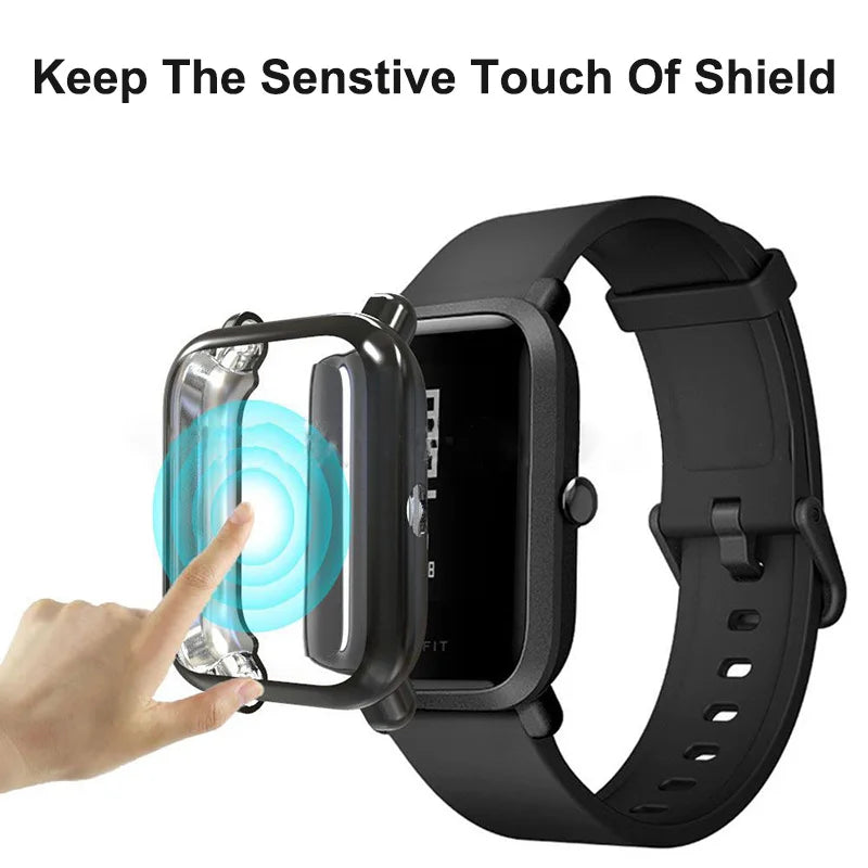 Strap For Amazfit Bip 3 5 S U Lite GTS 2 3 4 Mini Band With Protector Case Metal Bracelet Screen For Watchband Accessories