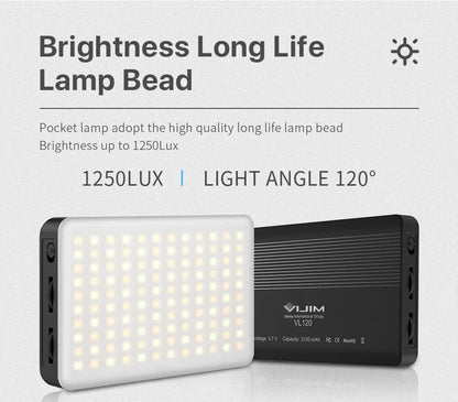 Led Video Light 3200-6500K With Diffuser RGB Effect Camera Light Vlog Fill Light Photography Lighting Studio Lamp