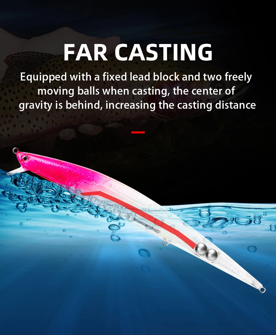 Minnow  Artificial Bait Tackle 175mm 27.7g quality fishing lures hard bait flaoting