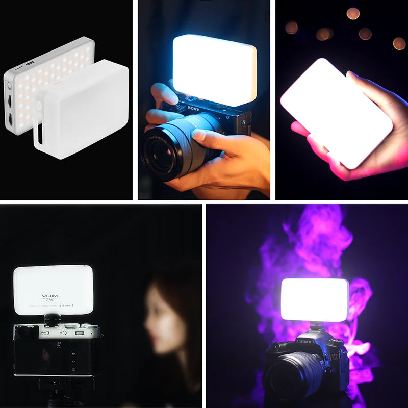 Led Video Light 3200-6500K With Diffuser RGB Effect Camera Light Vlog Fill Light Photography Lighting Studio Lamp