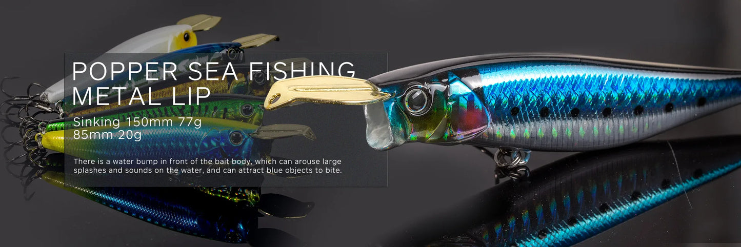 Floating Minnow Fishing Lure 120mm20g/145mm27g Flash Flake Wobbler Silent Assassin Floating Hard Bait For Pike Bass