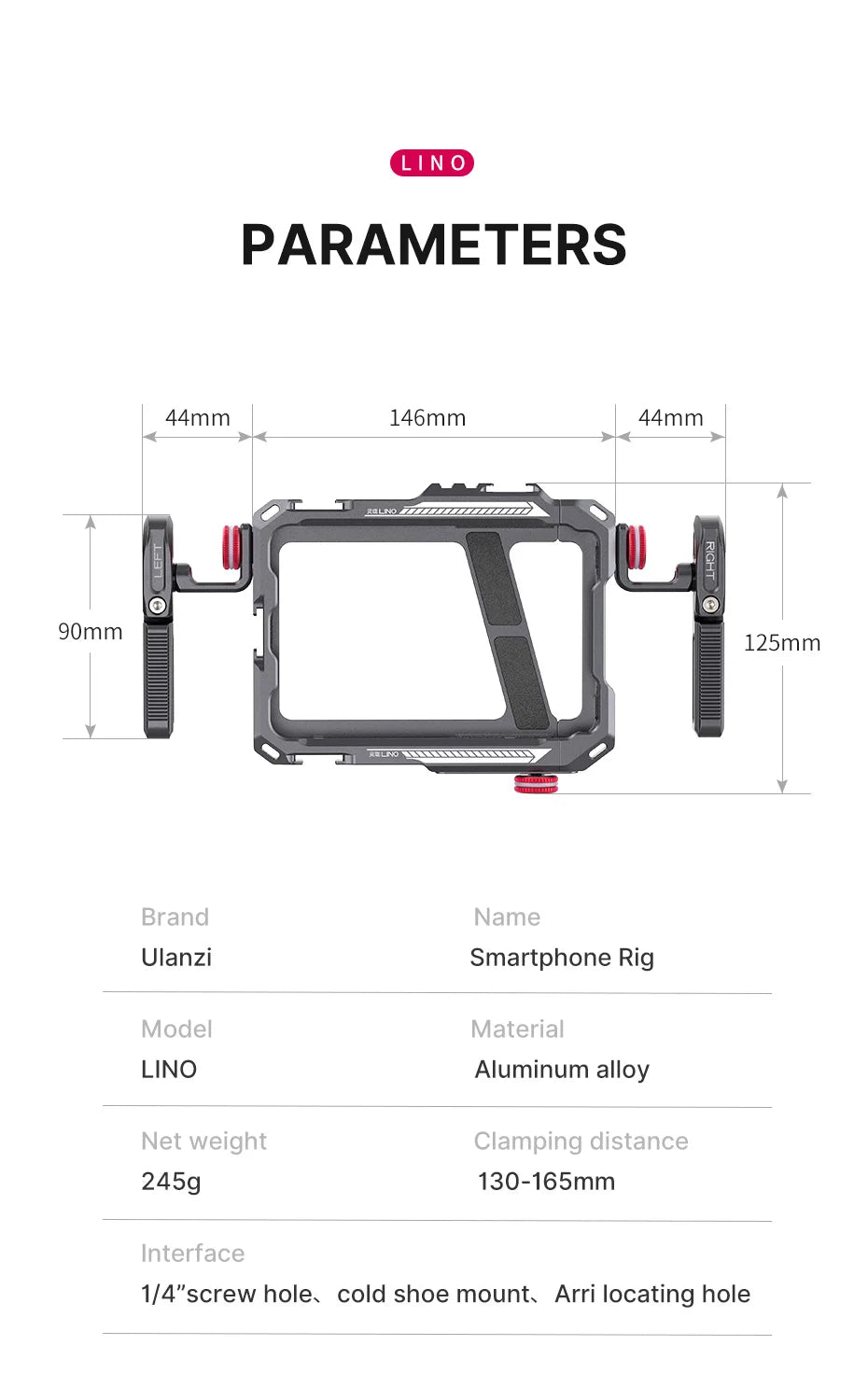 Phone Case Video Vlog Rig Handle For 5.4'' to 6.7'' iPhone X 11 12 13 14 Pro Max Android Phone Photography