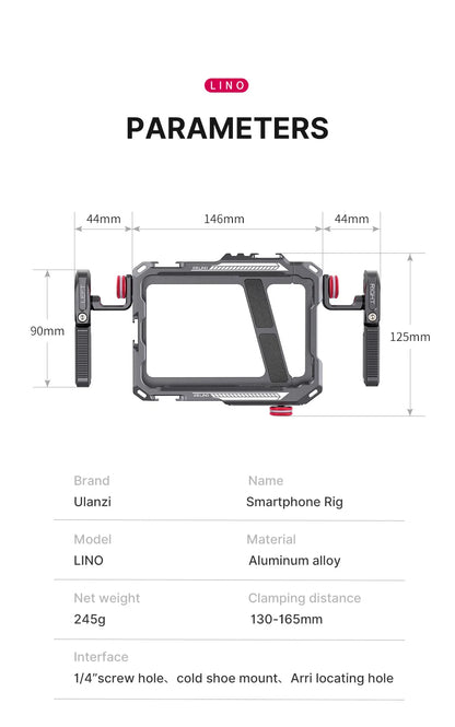 Phone Case Video Vlog Rig Handle For 5.4'' to 6.7'' iPhone X 11 12 13 14 Pro Max Android Phone Photography