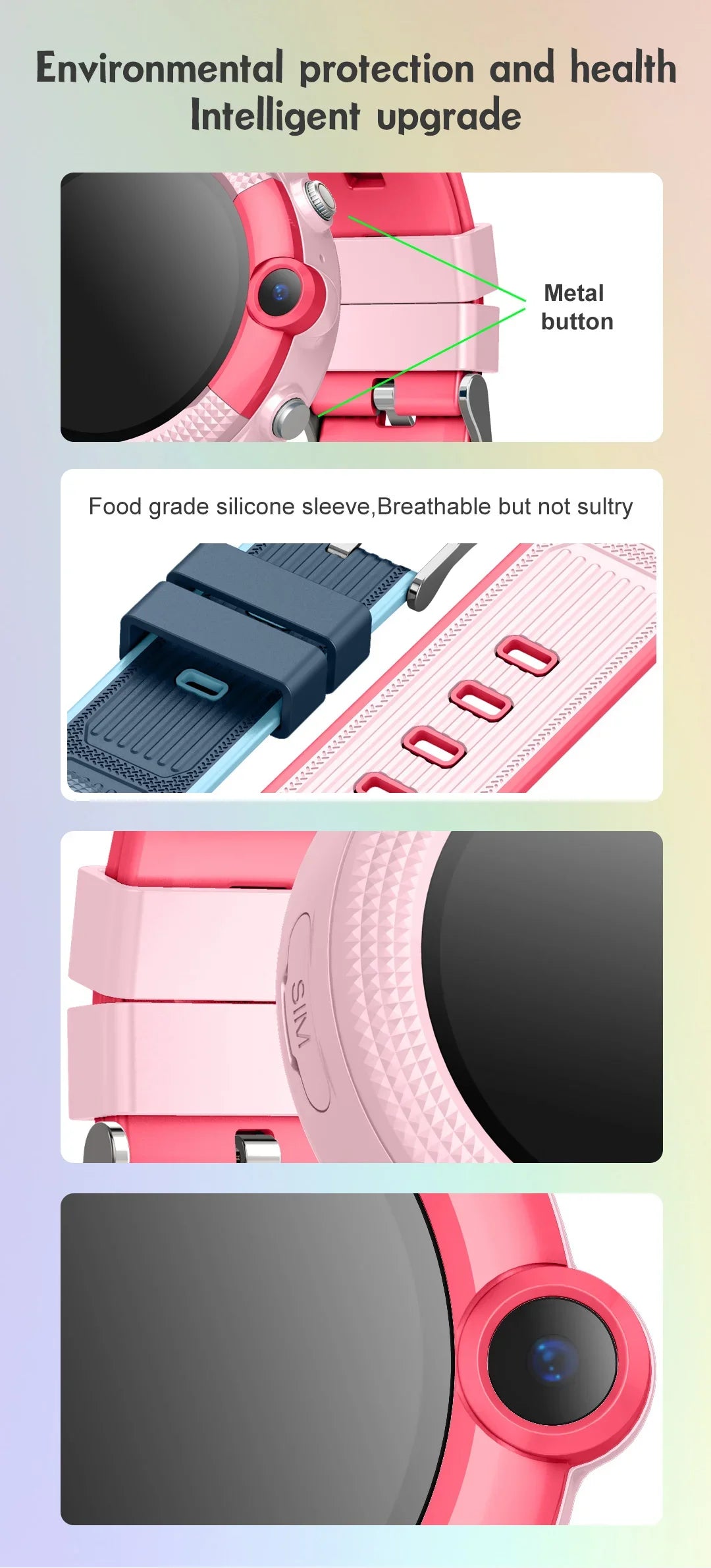 Child Smart Watch GPS SOS Call LBS WiFi Location Video Call Fashion Designs-IP67 Compass Calendar-Smartwatch for Kids4G