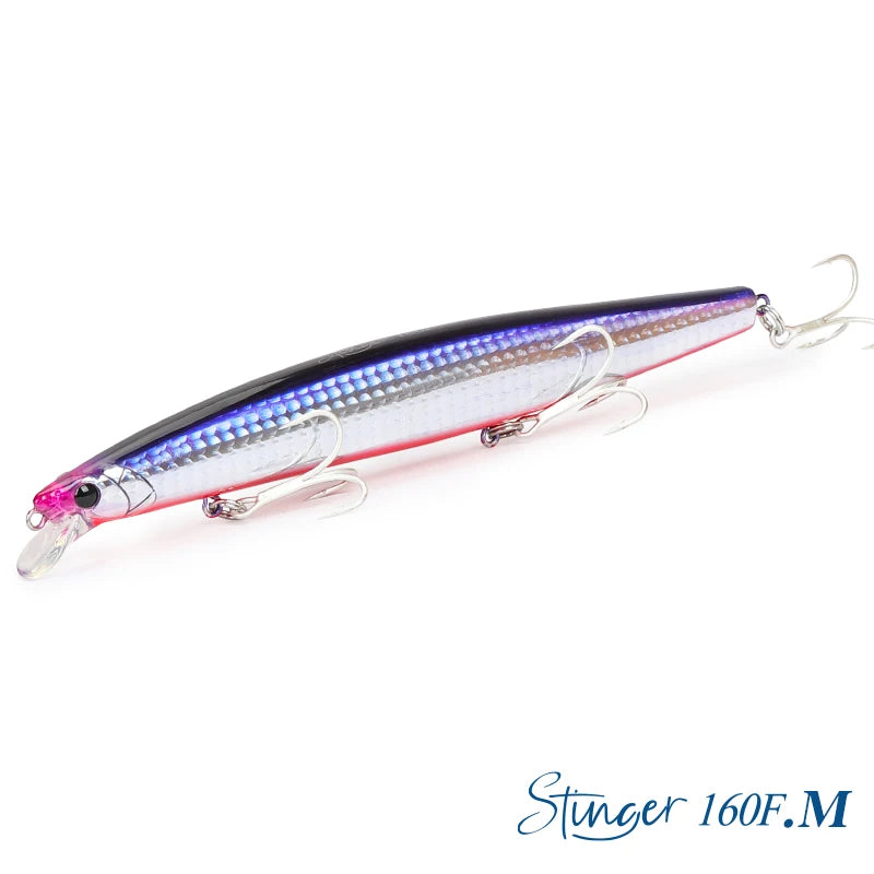Floating Minnow Fishing Lure STINGER 163mm 31g Long Casting Artificial Seabass Saltwater Large Hard Baits