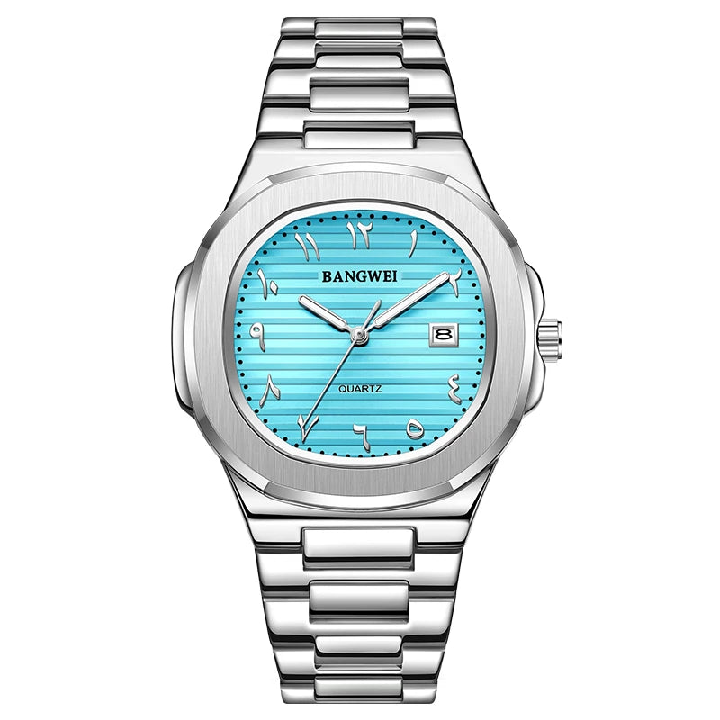 LIGE BW8821 Wholesale Black Arabic Dial Waterproof Men Wristwatch Stainless Steel Calendar Quartz Luminous Watch for Man Relojes