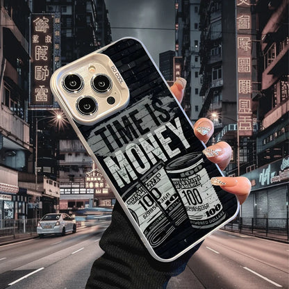 For iPhone 17 Air USD Dollar Phone Case for iPhone 15 14 13 Pro 12 16 Pro Xs X XR Max Laser TPU+PC Cases Soft Back Cover-S642P1