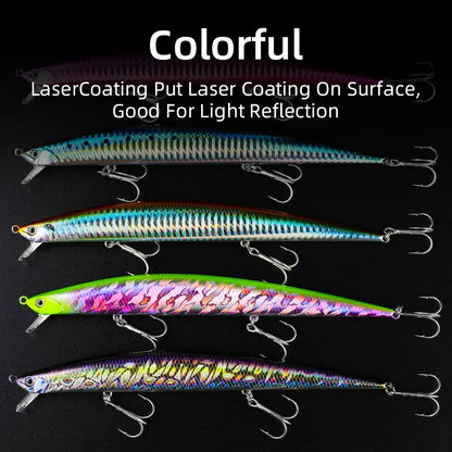 Minnow  Artificial Bait Tackle 175mm 27.7g quality fishing lures hard bait flaoting