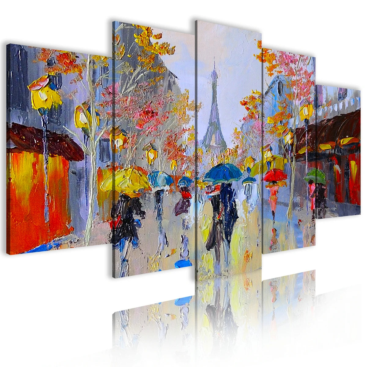 Painting Oil Wall Picture Canvas Print Forest Custom 5 Panel Natural Scenery Chinese Decoration Home Art