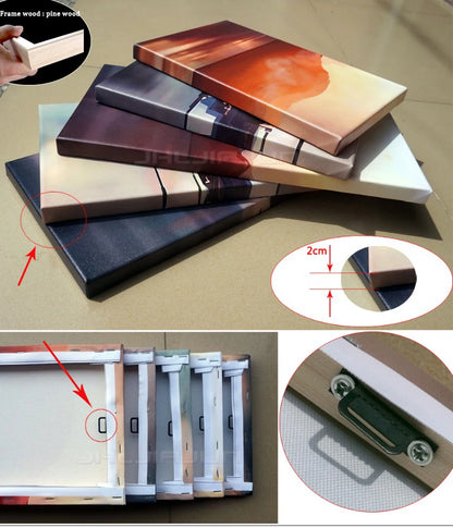 Painting Oil Wall Picture Canvas Print Forest Custom 5 Panel Natural Scenery Chinese Decoration Home Art