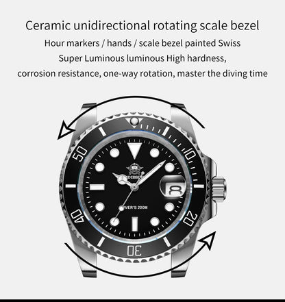 ADDIESDIVE 41mm Watch For Men 20Bar C3 Super Luminous reloj hombre Quartz watch relogio masculino Men Steel Waterproof Watches