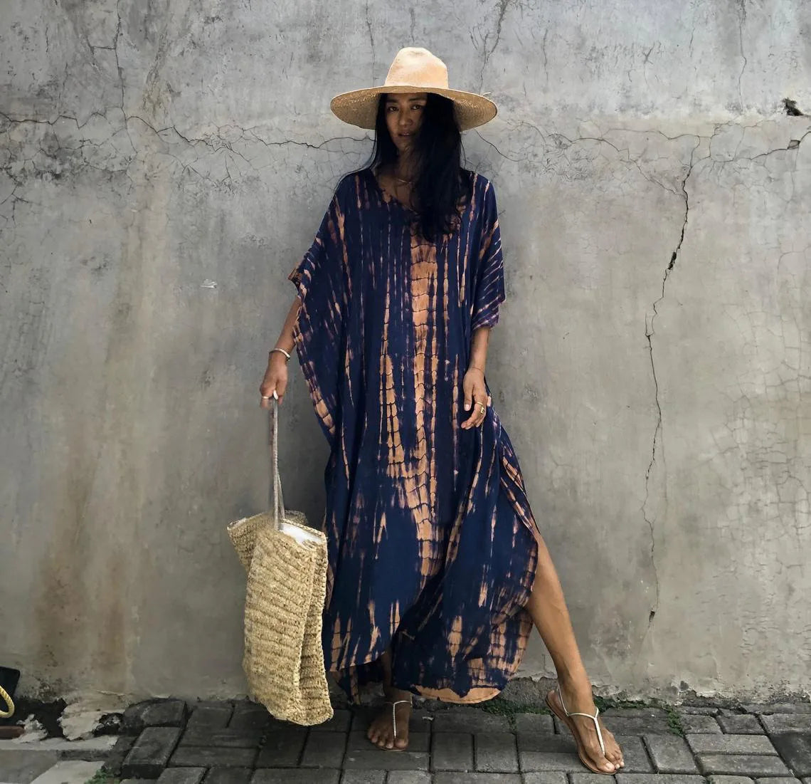 Beach Cover Up, Women Beach Kaftan Cotton Sarong Beachwear Dress Swimsuit Cover